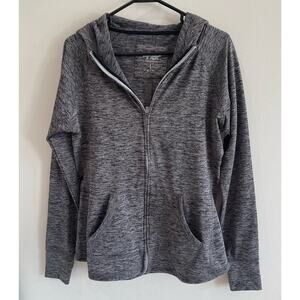 NWOT Women's Large G-III 4HER Gray Hooded Zip Up